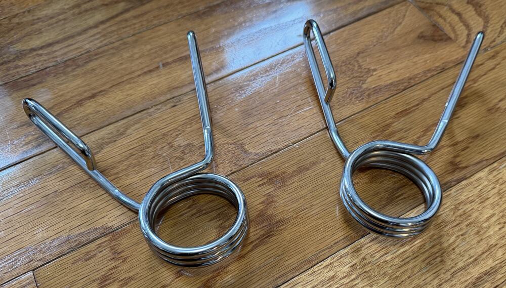 Pair 2 Inch Olympic Barbell Spring Collars Clips Clamps Weight Bar Lock Clips